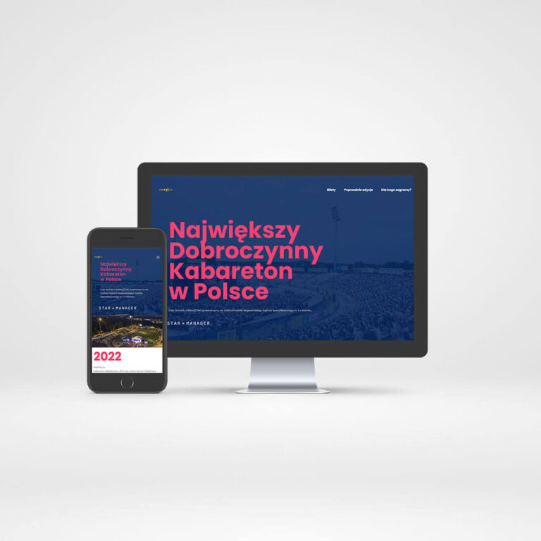 Strona internetowa na wydarzenie Kabaryjton