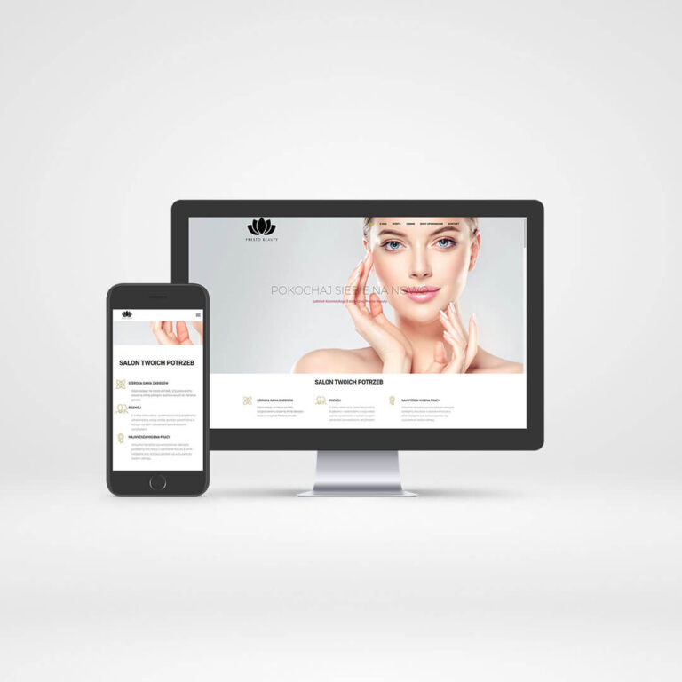 Strona internetowa dla Presto Beauty